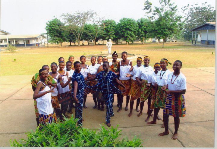 Notre Dame Cultural Troupe in a preparation for a cultural performance