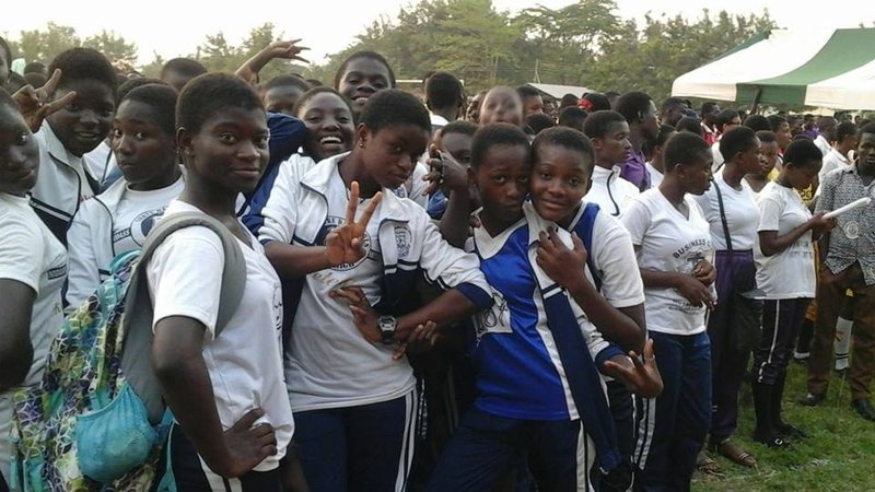 A cross section of Notre Dame Students during a sporting activity.